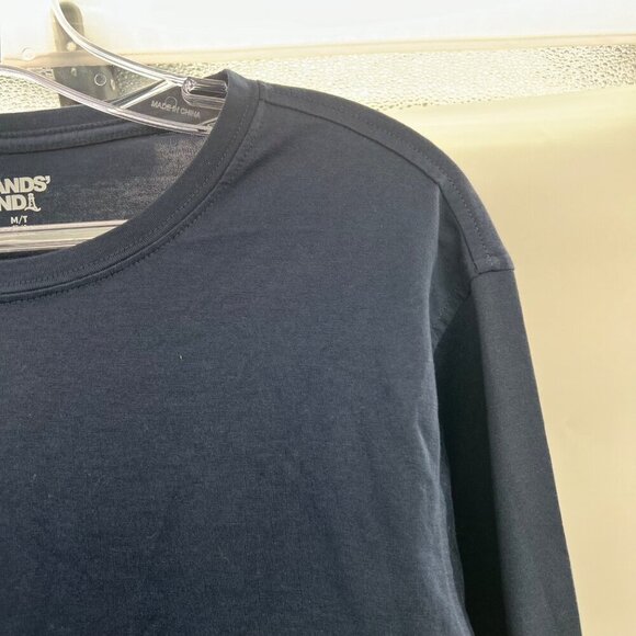 Lands' End Men's Long Sleeve Tee Navy Size Medium Tall - Picture 3 of 9